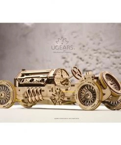 Ugears U-9 Grand Prix Car Mechanical Puzzle All Of It