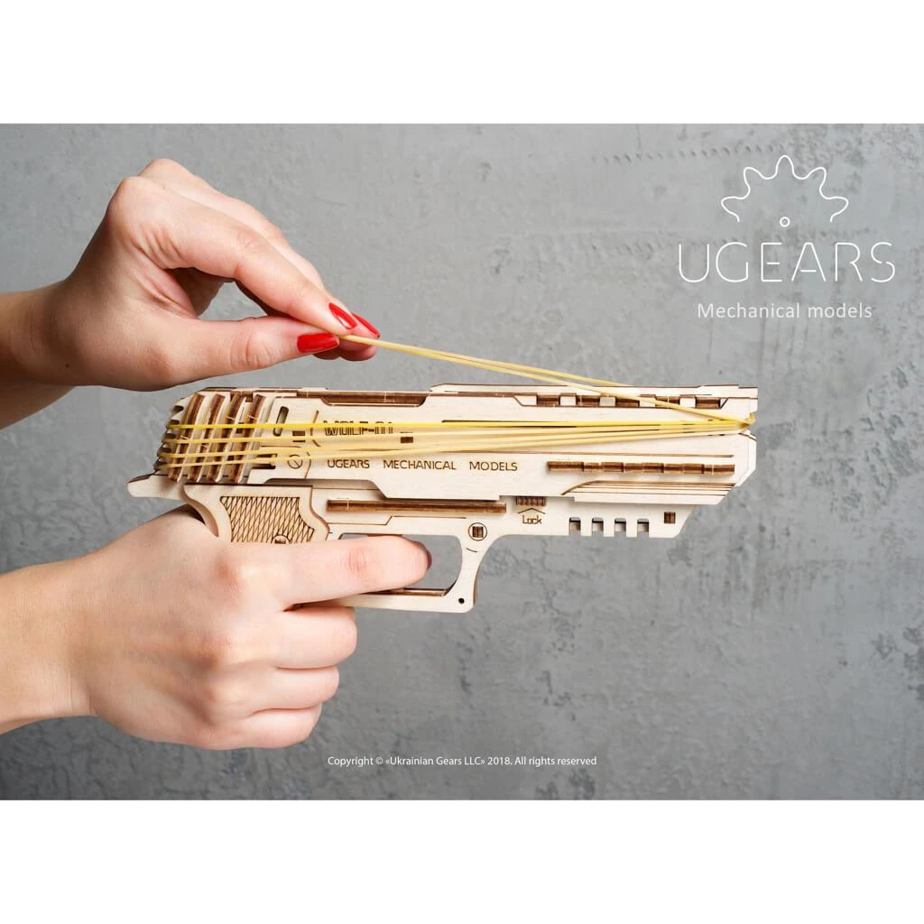 Ugears Handgun Mechanical Puzzle All Of It