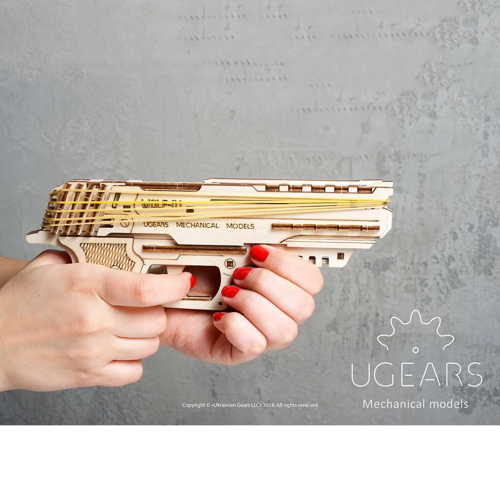 Ugears Handgun Mechanical Puzzle All Of It