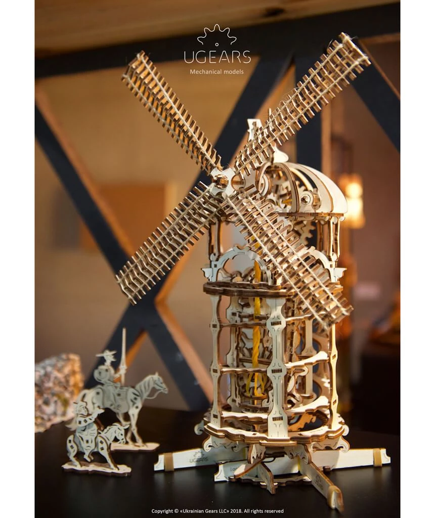Ugears Tower Windmill Mechanical Puzzle All Of It
