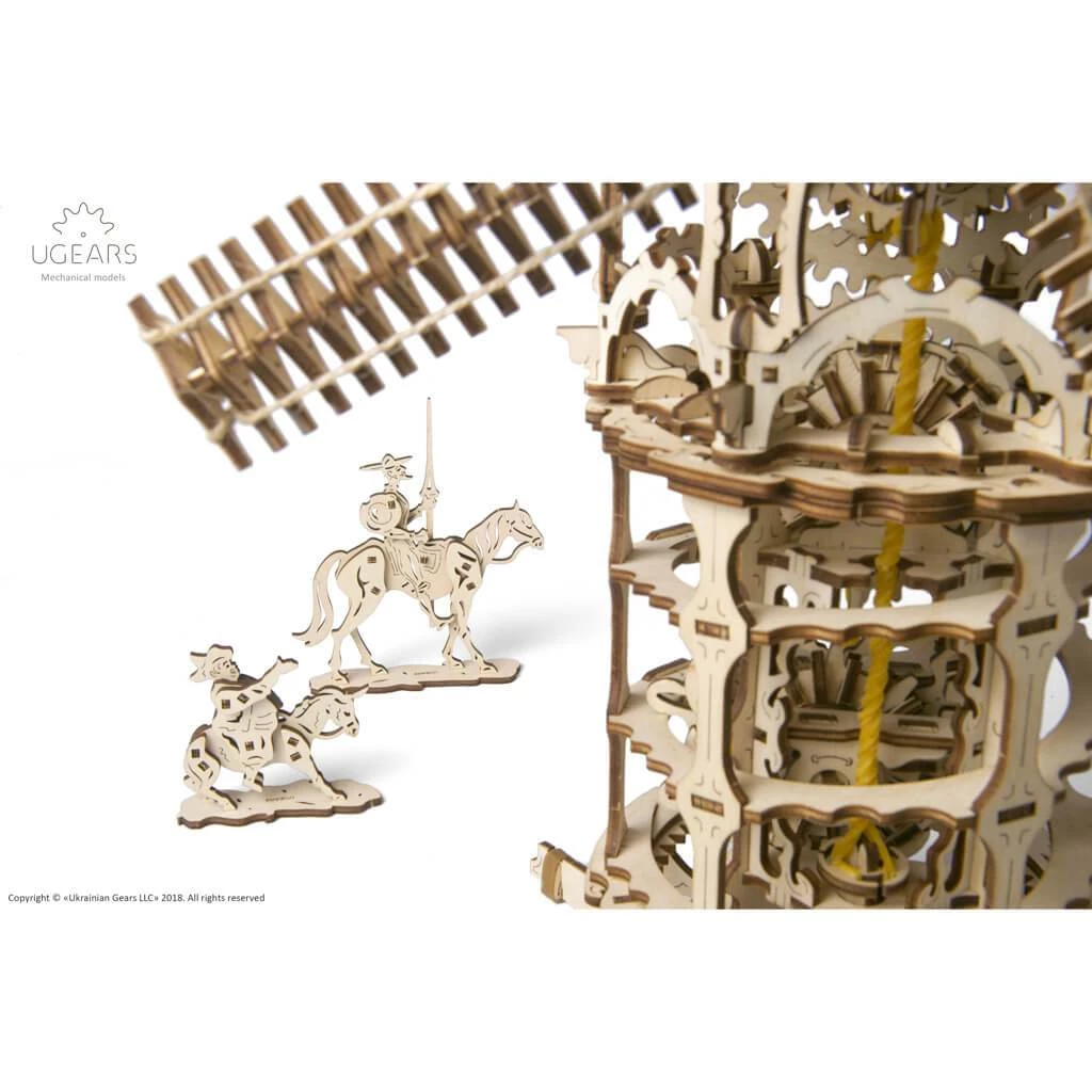 Ugears Tower Windmill Mechanical Puzzle All Of It