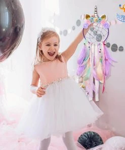 Bigsmall_hmk All Of It Big Unicorn Horn LED Dream Catcher