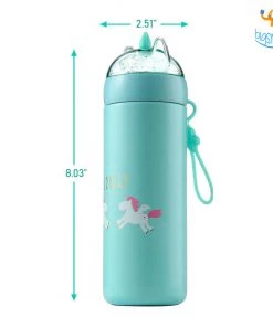Artnery Unicorn Water Bottle With Glitter Lid