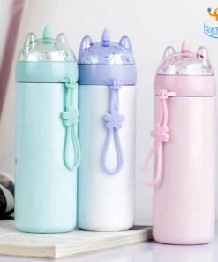 Artnery Unicorn Water Bottle With Glitter Lid