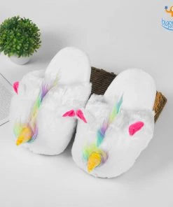 Bigsmall_hmk Cosy Unicorn Plush Slippers All Of It