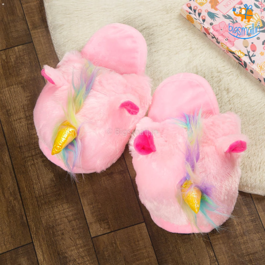 Bigsmall_hmk Cosy Unicorn Plush Slippers All Of It