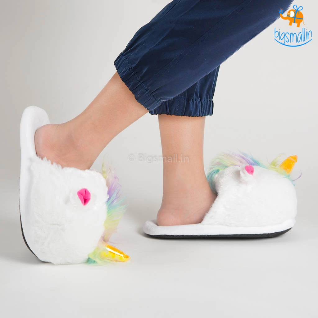 Bigsmall_hmk Cosy Unicorn Plush Slippers All Of It