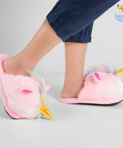 Bigsmall_hmk Cosy Unicorn Plush Slippers All Of It