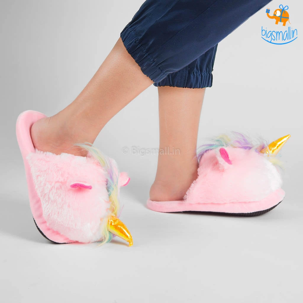 Bigsmall_hmk Cosy Unicorn Plush Slippers All Of It