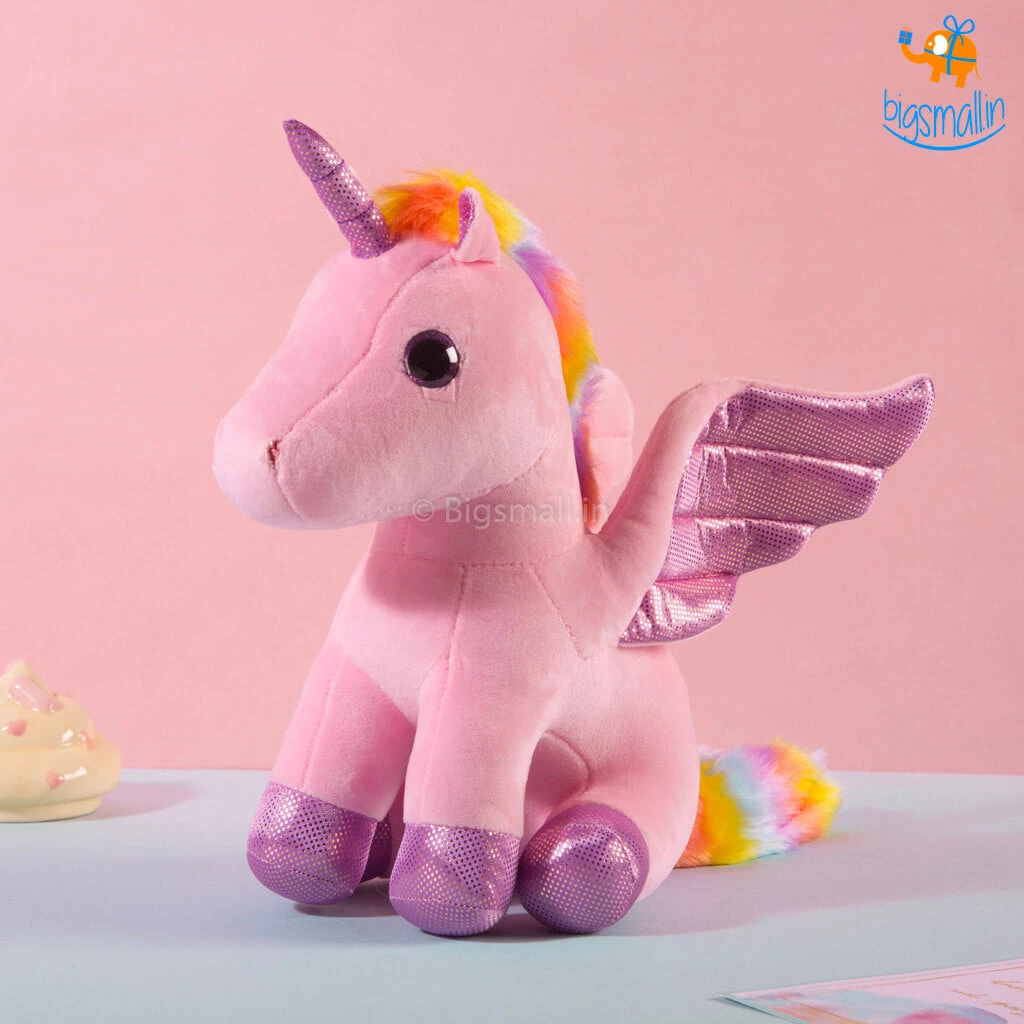 Bigsmall_hmk Unicorn With Wings Plush Toy