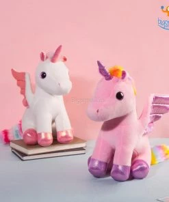 Bigsmall_hmk Unicorn With Wings Plush Toy