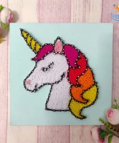 Imi Studios All Of It Unicorn String Art Frame