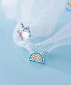 AmyLi All Of It Magical Unicorn Rainbow Ear Studs