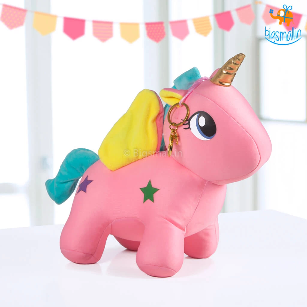 Bigsmall_hmk Unicorn Plush Toy With Clasp Holder All Of It