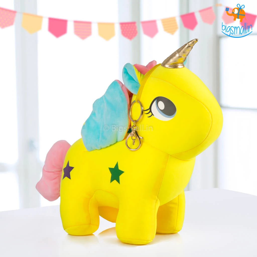 Bigsmall_hmk Unicorn Plush Toy With Clasp Holder All Of It