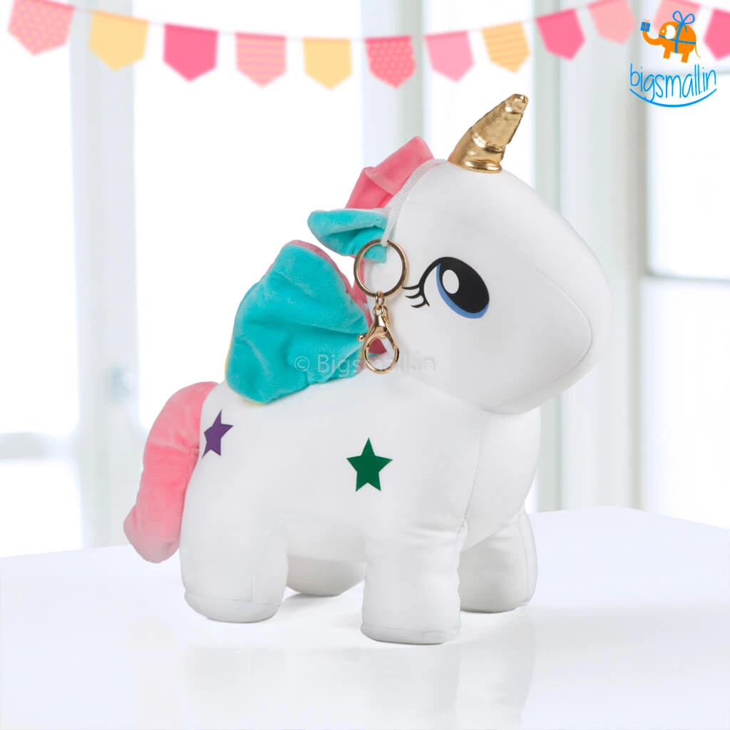 Bigsmall_hmk Unicorn Plush Toy With Clasp Holder All Of It