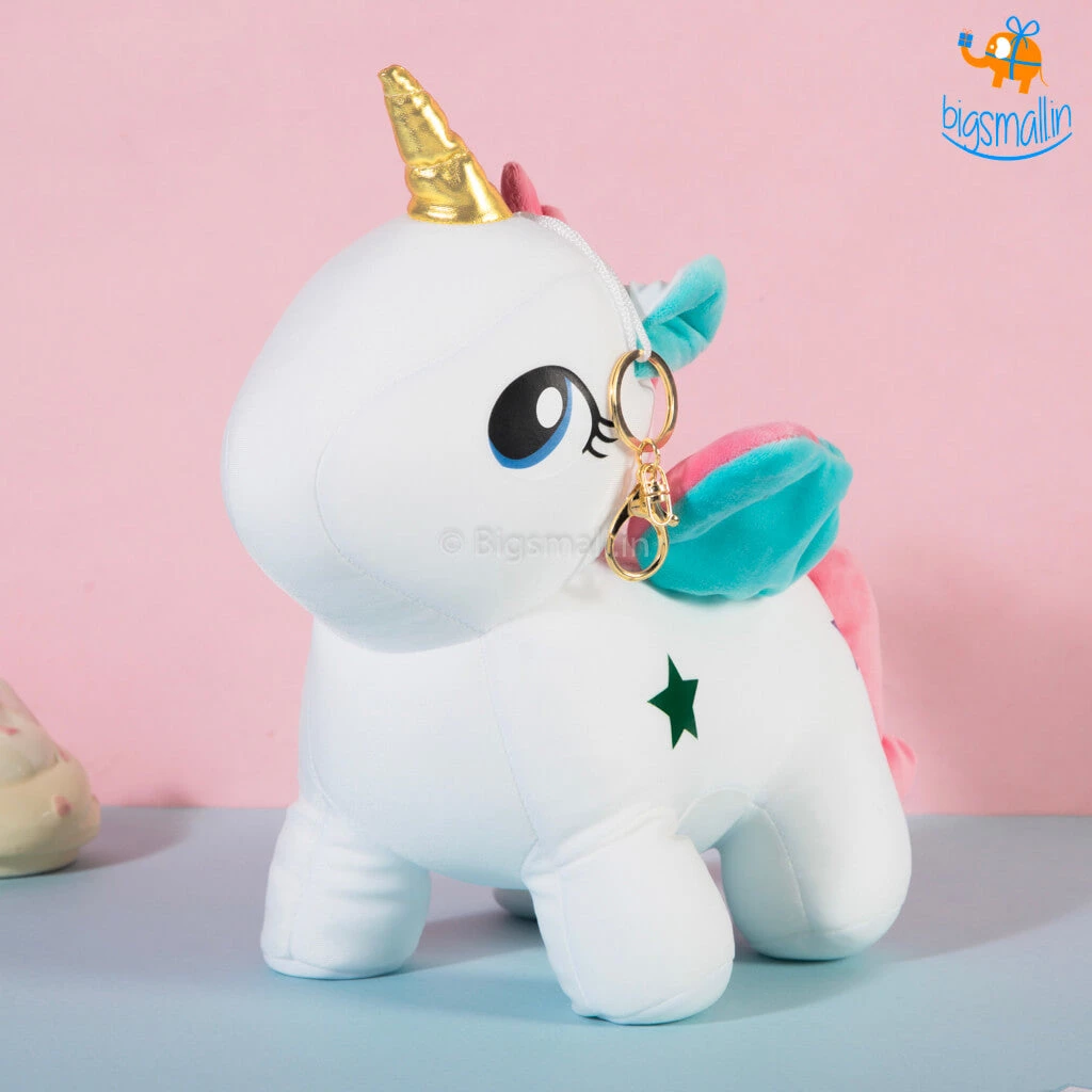 Bigsmall_hmk Unicorn Plush Toy With Clasp Holder All Of It