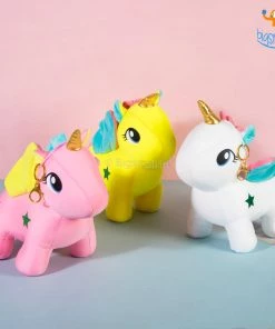 Bigsmall_hmk Unicorn Plush Toy With Clasp Holder All Of It