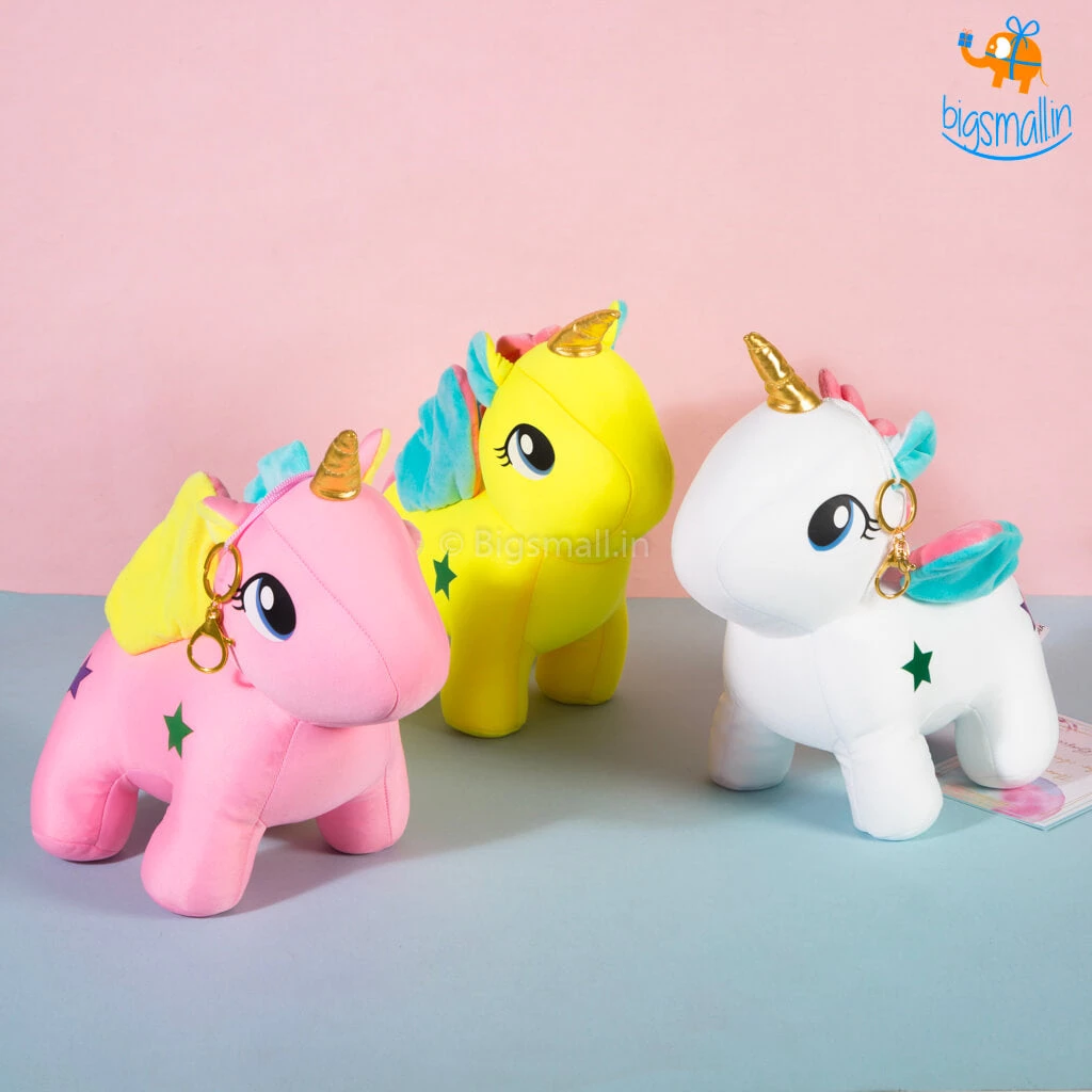 Bigsmall_hmk Unicorn Plush Toy With Clasp Holder All Of It