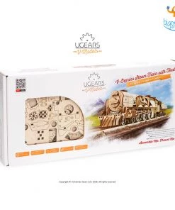 Ugears V-Express Steam Train With Tender Model All Of It