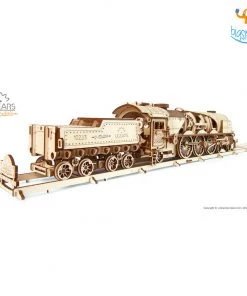 Ugears V-Express Steam Train With Tender Model All Of It