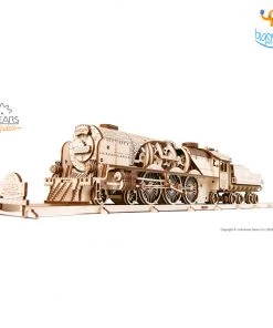 Ugears V-Express Steam Train With Tender Model All Of It