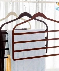 Akshay Mumbai Importer Multi-layer Cloth Hanger (Black)