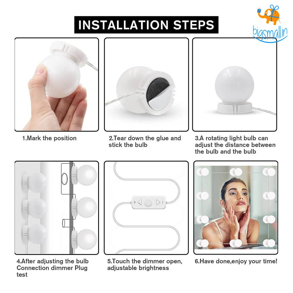 Bigsmall_hmk Vanity Mirror LED Bulb Shaped Lights