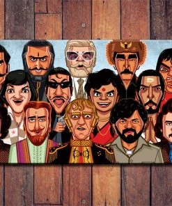 Graphicurry Villains Of Indian Cinema Laminated Poster