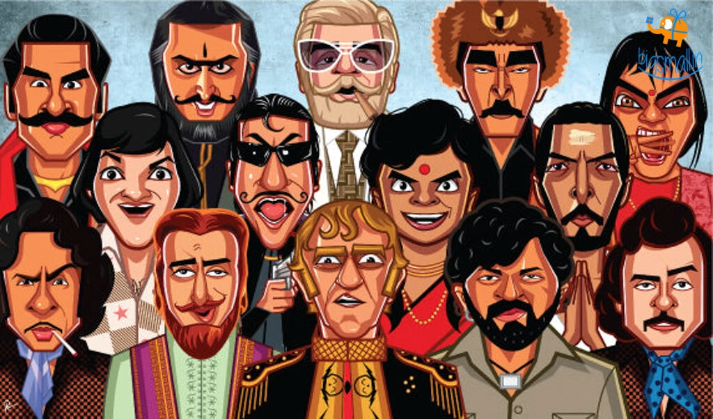 Graphicurry Villains Of Indian Cinema Laminated Poster