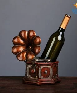 Vinny Y Retro Gramophone Wine Bottle Holder