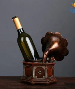 Vinny Y Retro Gramophone Wine Bottle Holder
