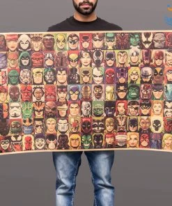 AmyLi Best Sellers Vintage Superheroes Poster