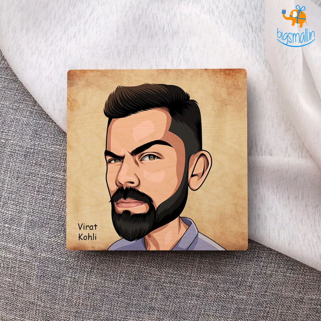 Bigsmall_cc Virat Kohli Wooden Coasters