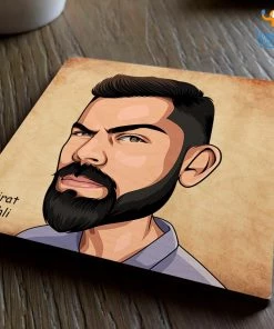 Bigsmall_cc Virat Kohli Wooden Coasters