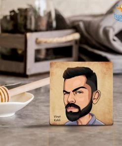 Bigsmall_cc Virat Kohli Wooden Coasters