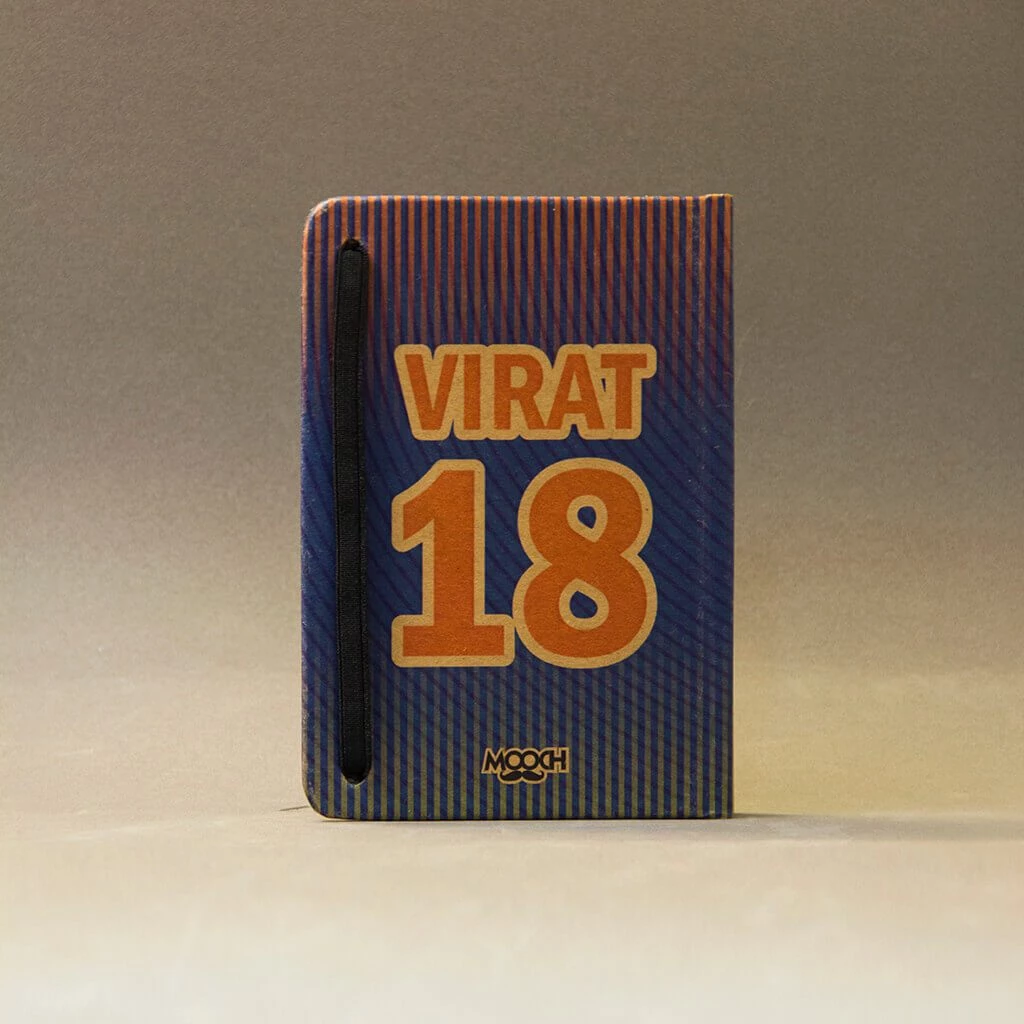 Mooch Design Studio Team India A6 Notebook With Elastic - Cricket All Of It