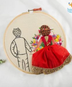 Hoop-Broideries Handmade Wedding Embroidery Hoop Art