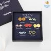 Bigsmall Cute Weekly Earrings Gift Box - 7 Pcs