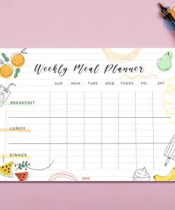 Adra Weekly Meal Planner Tear-Off Pad