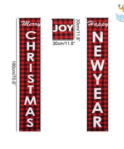 Coral Tree All Of It Christmas Banner - Set Of 3