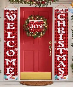 Coral Tree All Of It Christmas Banner - Set Of 3