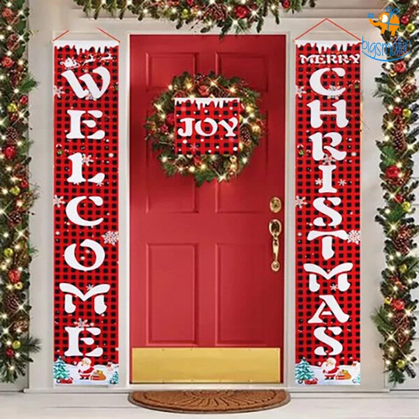 Coral Tree All Of It Christmas Banner - Set Of 3