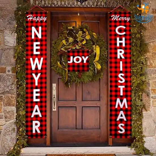 Coral Tree All Of It Christmas Banner - Set Of 3