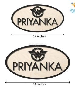 Chitra Chaya Personalized Wonder Woman Themed Nameplate | COD Not Available