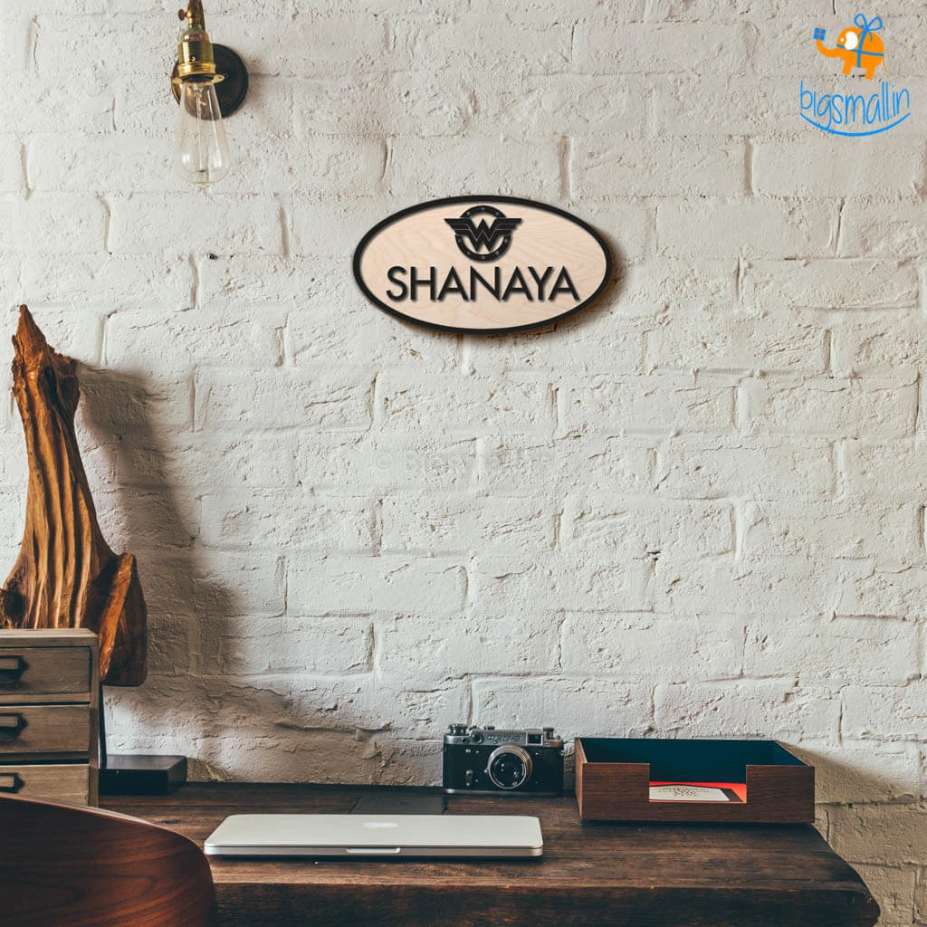 Chitra Chaya Personalized Wonder Woman Themed Nameplate | COD Not Available