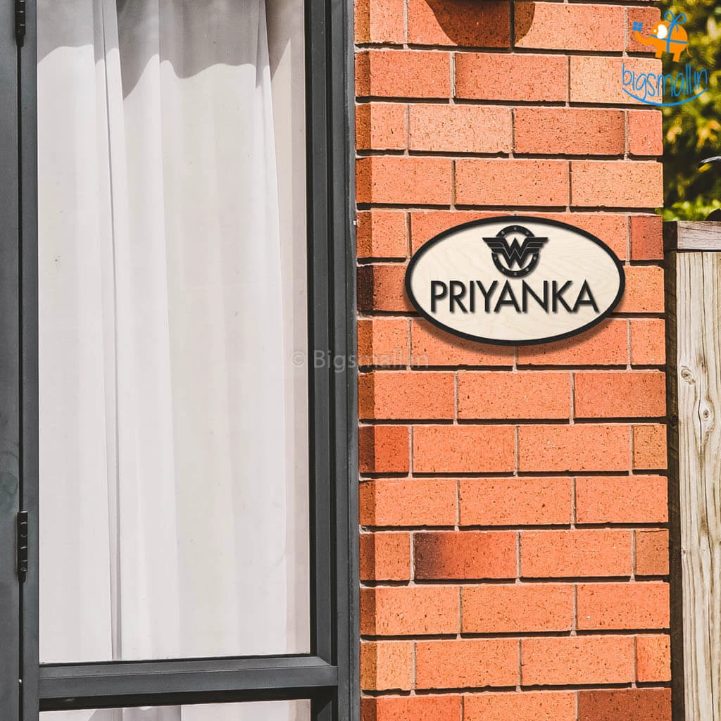 Chitra Chaya Personalized Wonder Woman Themed Nameplate | COD Not Available