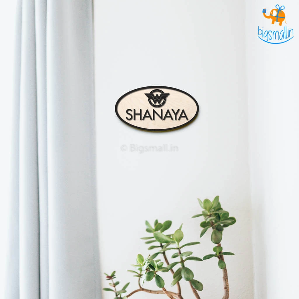Chitra Chaya Personalized Wonder Woman Themed Nameplate | COD Not Available