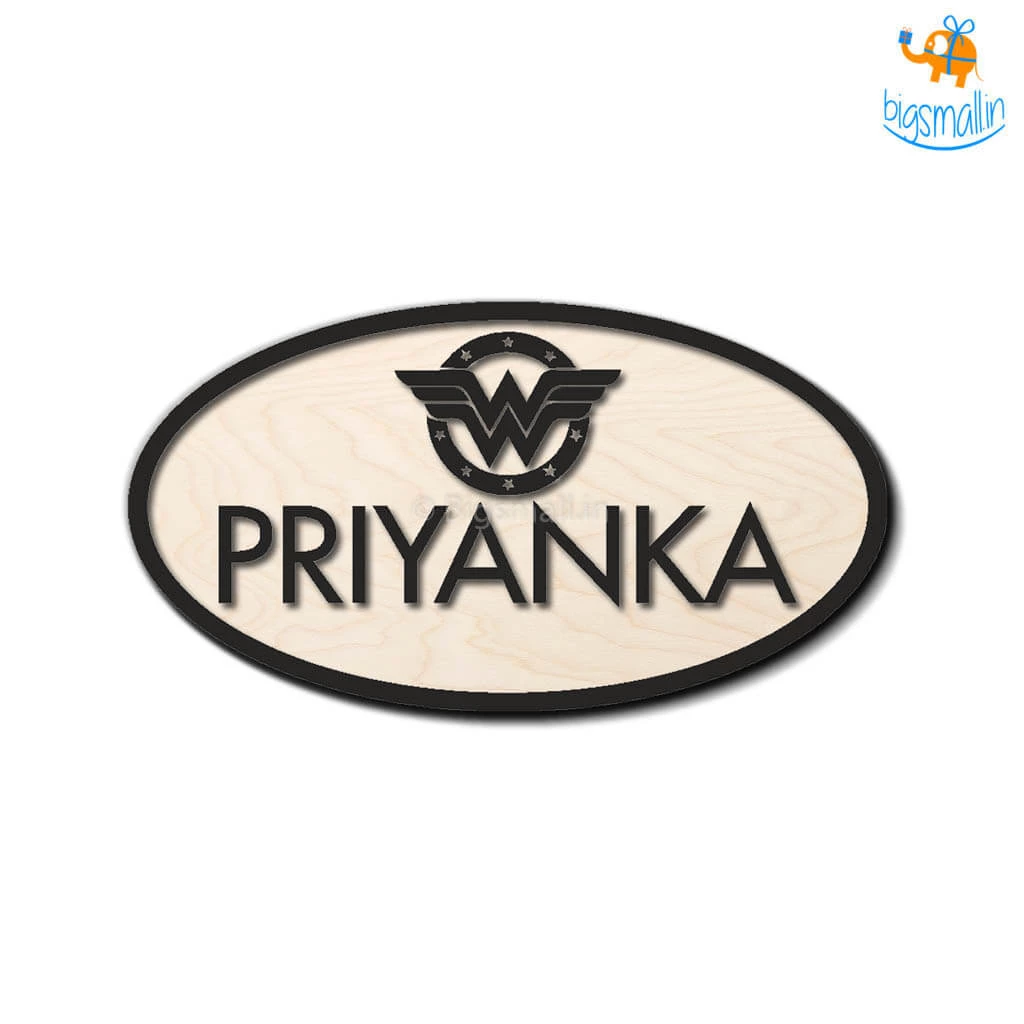 Chitra Chaya Personalized Wonder Woman Themed Nameplate | COD Not Available