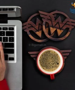Bigsmall_cc Wonder Woman Wooden Coasters Corporate